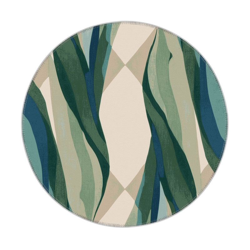 Lunar Horizon Indoor And Outdoor Area Rug, Round 5'