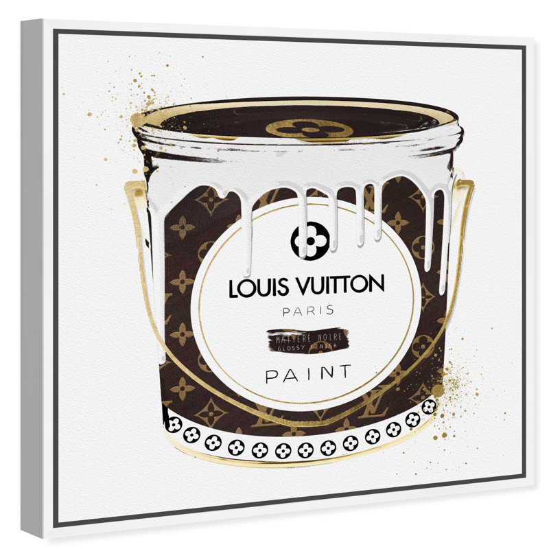 «Luxurious Paint Can II», impression sur toile, H 30 po x l 30 po, Cadre blanc