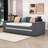 Wood Upholstered Daybed with Integrated Bluetooth Audio System, Storage Armrests and Trundle-925645987-925645986