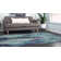 Tapis bleu à motif abstrait Rizer