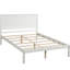Lit plateforme double avec tête de lit, construction blanche-154634954-154634957