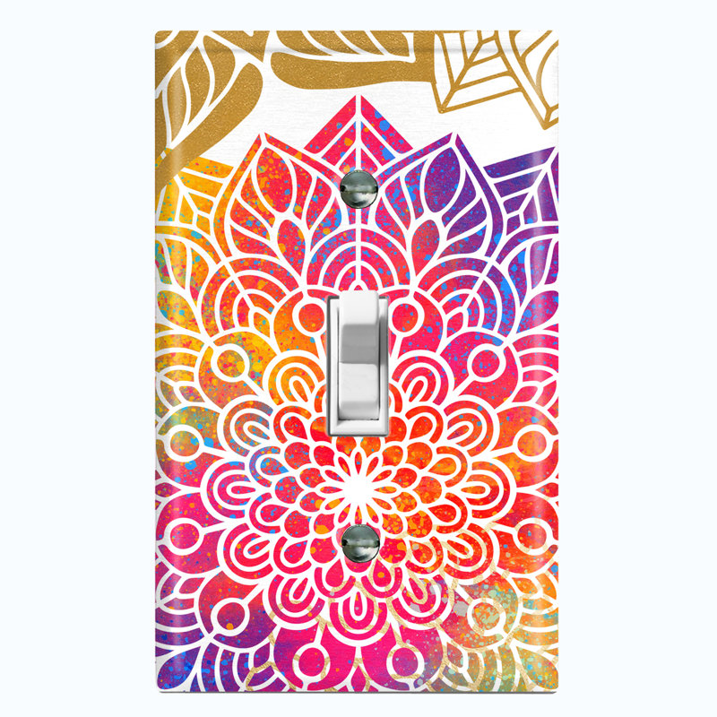 Patterned 2 - Gang Toggle Light Switch Standard Wall Plate
