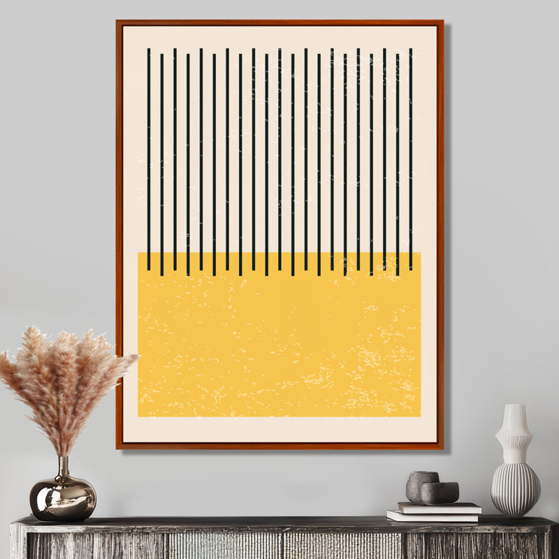 «Minimal Geometric Compostions», impression sur toile, H 40 po x l 30 po, Reproduction avec cadre flottant, Brun
