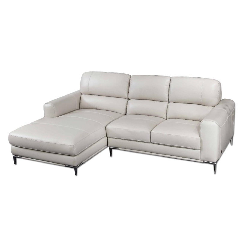 Brousseau Upholstered Sectional, Bone Leather Match, Left Hand Facing