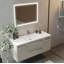 Silhouette 48" Wall-Mounted Single Bathroom Vanity Set with Cultured Marble Top-870317906