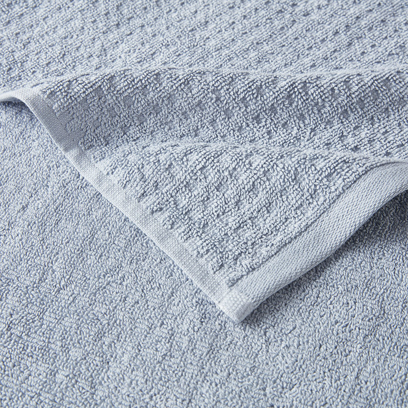 Ensemble 6 serviettes de bain en coton antimicrobien, Bleu
