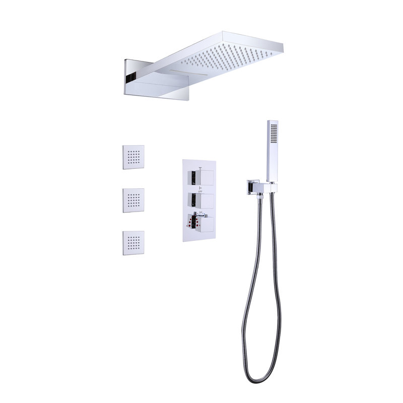 Bojet All-In-One Kit with Rough in-Valve, Chrome plated