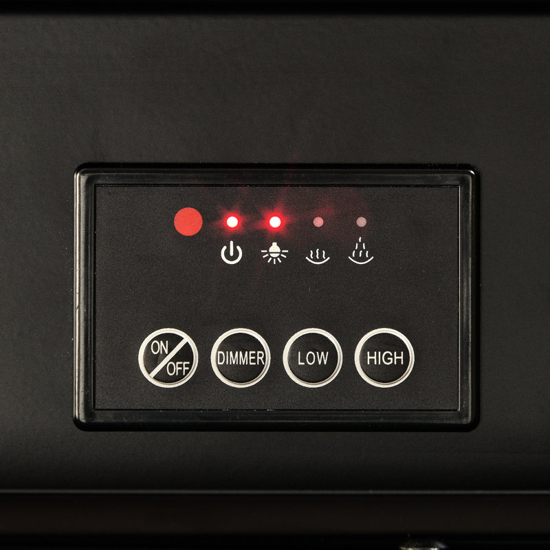 Armoire de cheminée en acrylique avec miroir, flamme réaliste avec 2 couleurs, niveaux de vitesse, écran tactile intelligent à DEL, rehausse l'ambiance dans divers environnements, design américain, noir, profondeur 26,6, largeur 6,6, 23,16