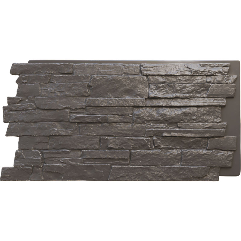 Panneau avec imitation de pierres EverStone Acadia, Gris ardoise
