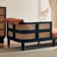 Chaise longue simple et rétro en rotin