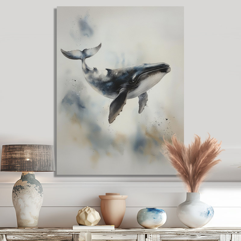 Minimaliste baleine Wagesie I - animaux, décoration murale en métal, baleine, H 20 po x l 12 po