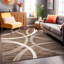 Tapis brun / gris / crème à motif abstrait Devonshire-779976601