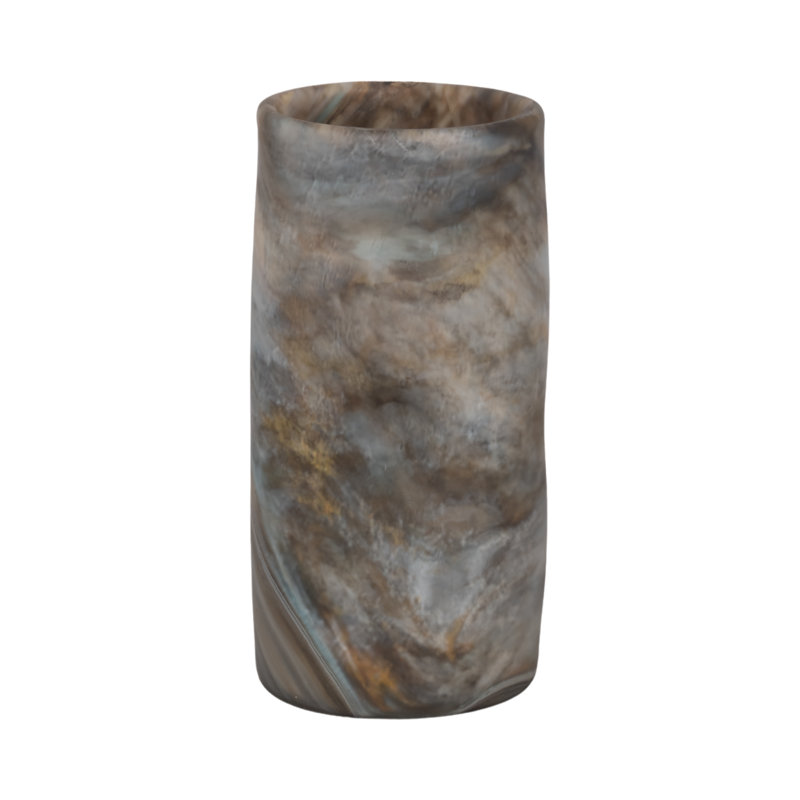 16" Dimpled Alabaster Finish Vase, Multi, 10" H x 5" W x 5" D