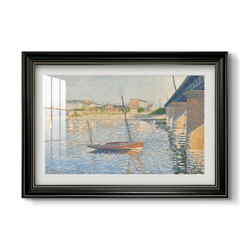 Le Clipper, Asnières, 1887-Paul Signac-Impression encadrée personnalisée, 20x28 INNER SIZE, Framed Print with Mat