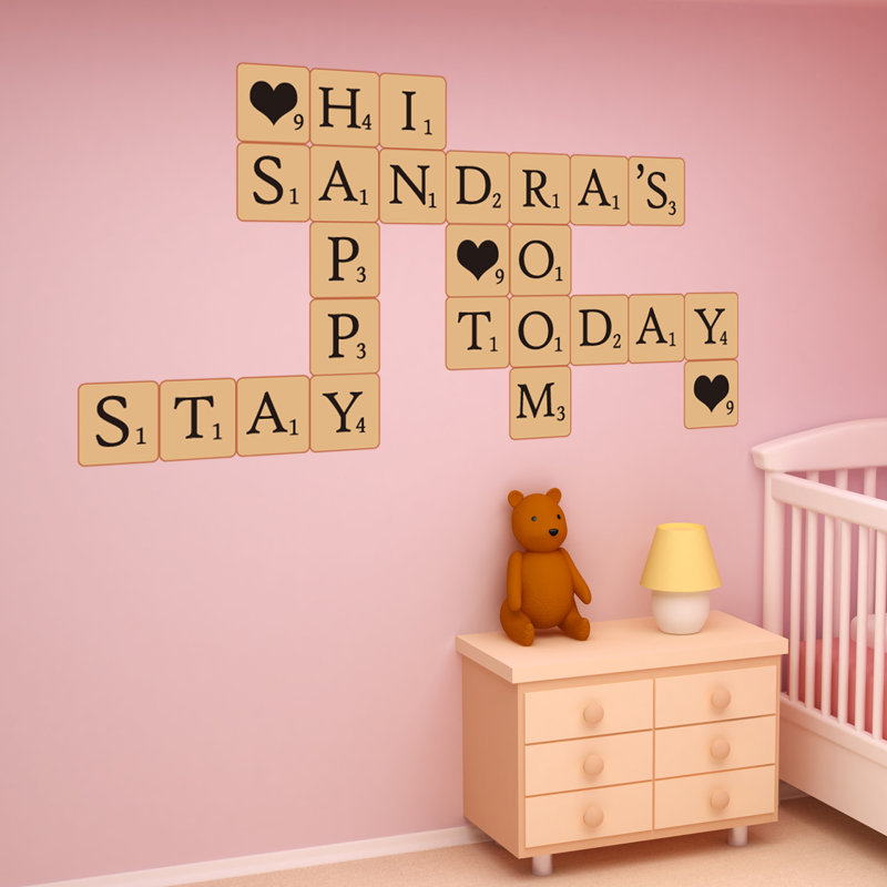Text & Numbers Non-Wall Damaging Wall Decal