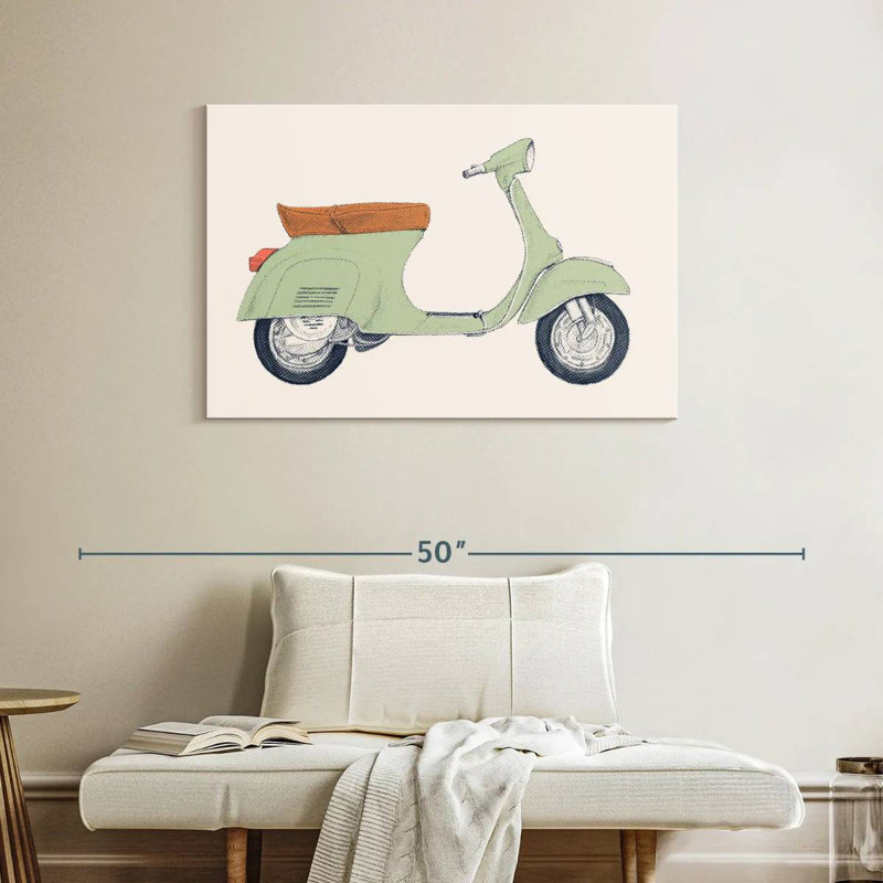 Vespa rétro Mehar, H 26 po x l 39 po