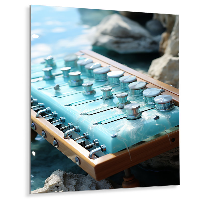 «Music Cyan Percussive Vibes» sur, H 20 po x l 12 po x P 1 po