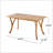 Outdoor 59 Inch Rectangular Solid Wood Table Dining Table,Teak Finish-1709827047