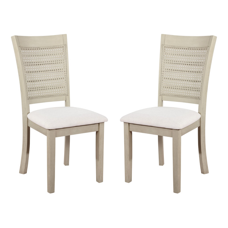 Copenhagen 19.25'' H Upholstered Side Chair, Antique White/Linen White, Antique White