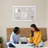 White Cork Board with Linen Surface Wall-Mounted