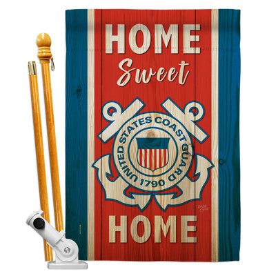 Double Sided 40'' H x 28'' W Polyester Flag Set