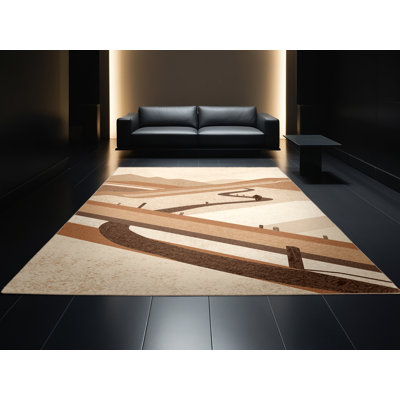 Tapis à rayures douces et moelleuses Eita