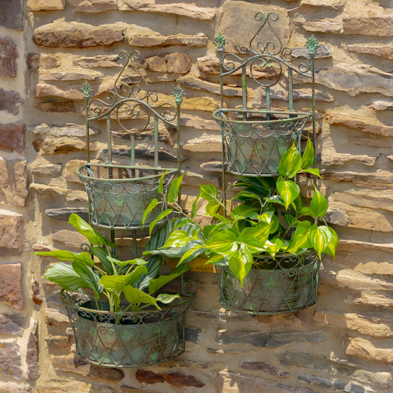 Goulds Iron Wall Planter, Verdi Green
