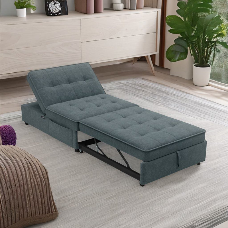 Fauteuil d'appoint Selecia, 100 % lin gris