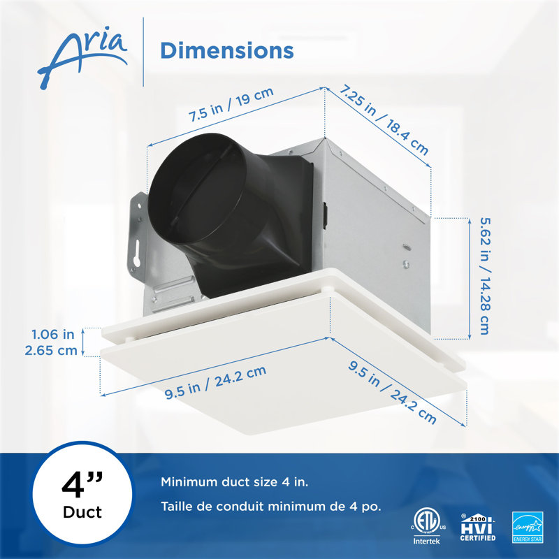 Ventilateur de salle de bain plafonnier Aria