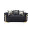 Causeuse avec coussins pour le salon, noir