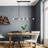  48"L 8-Light Black Metal Industrial Chandelier