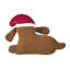 Coussin décoratif Hallmark en forme de chien pour les fêtes, 40 x 30 cm