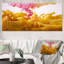 «Yellow and Pink Dancing Ink Clouds» - photographie sur toile-67232572-67232589