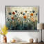 Hiver, minimalisme, coquelicots, champ III - coquelicots, art mural-200571037-200571042