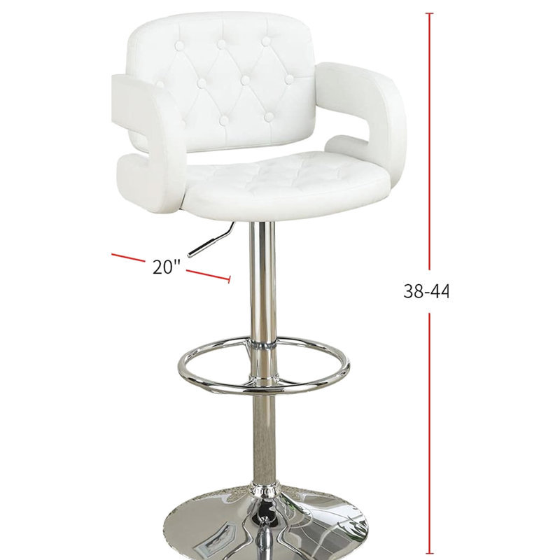 Accoudoir moderne, similicuir blanc à hauteur réglable, rembourré pour chaise de salle à manger, tabouret de salle à manger, design contemporain