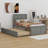 Platform Bed With Trundle-832392148