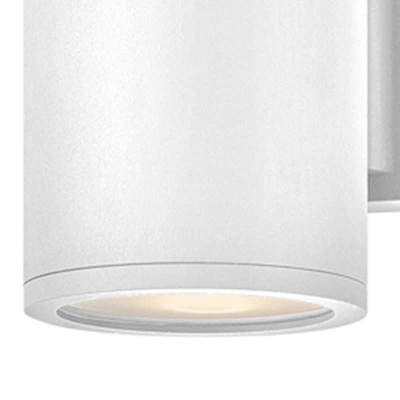 Applique murale d'extérieur à 1 ampoule H 8 po Silo, Blanc satiné