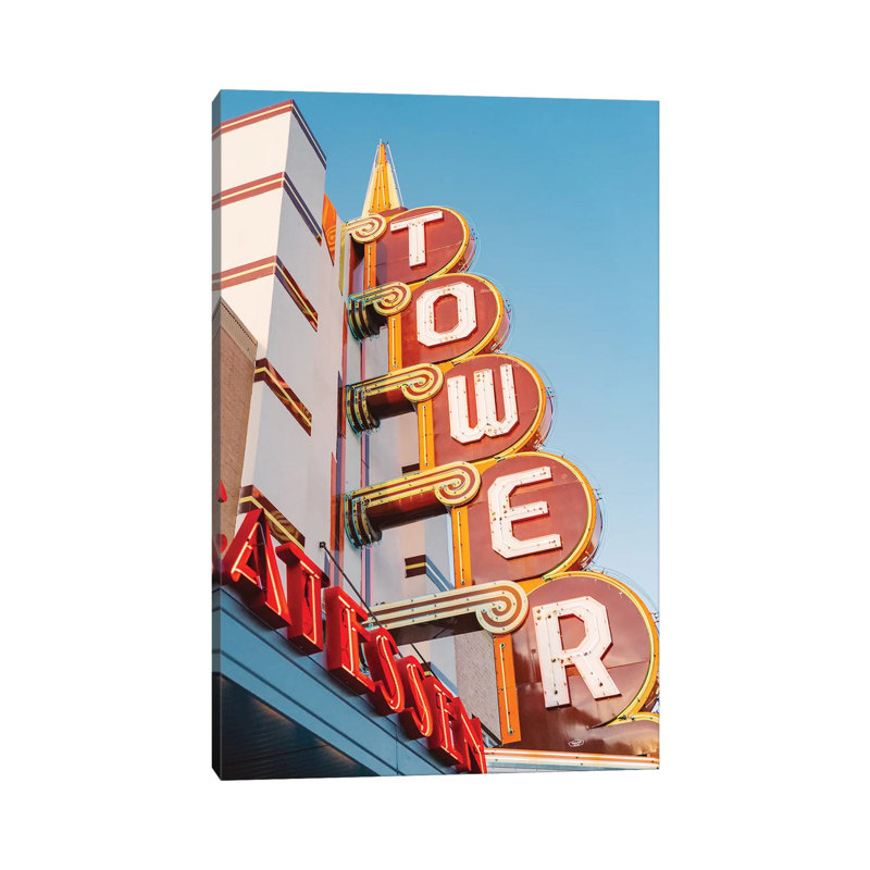 Tower Theater 1 Piece Wall Art on Canvas, 101.6cm H x 66.04cm W x 1.91cm D, Wrapped Canvas