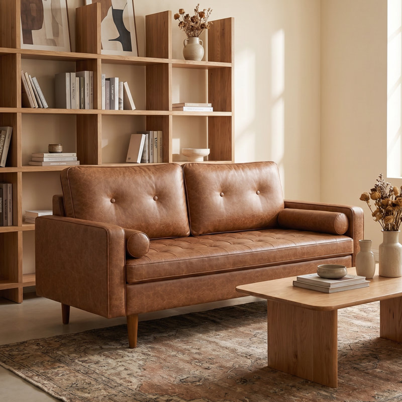 Aisha 69.7'' Faux Leather Sofa