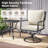 5-Piece Outdoor Patio Dining Set With 4 Swivel Chairs & 1 Square Table – Bistro Set For Garden, Deck, Backyard, Porch