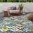 Abani Rugs Terase SAK130A Indoor/Outdoor Floral Teal Area Rug-384722006