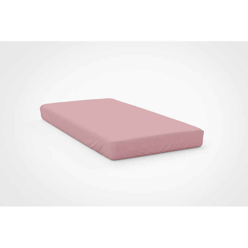 Sateen Fitted Sheet, Kingsize (5'), Blush
