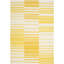 Tapis doré / ivoire en laine / coton tissé à la main à plat à rayures Kilim Lobato-45313527