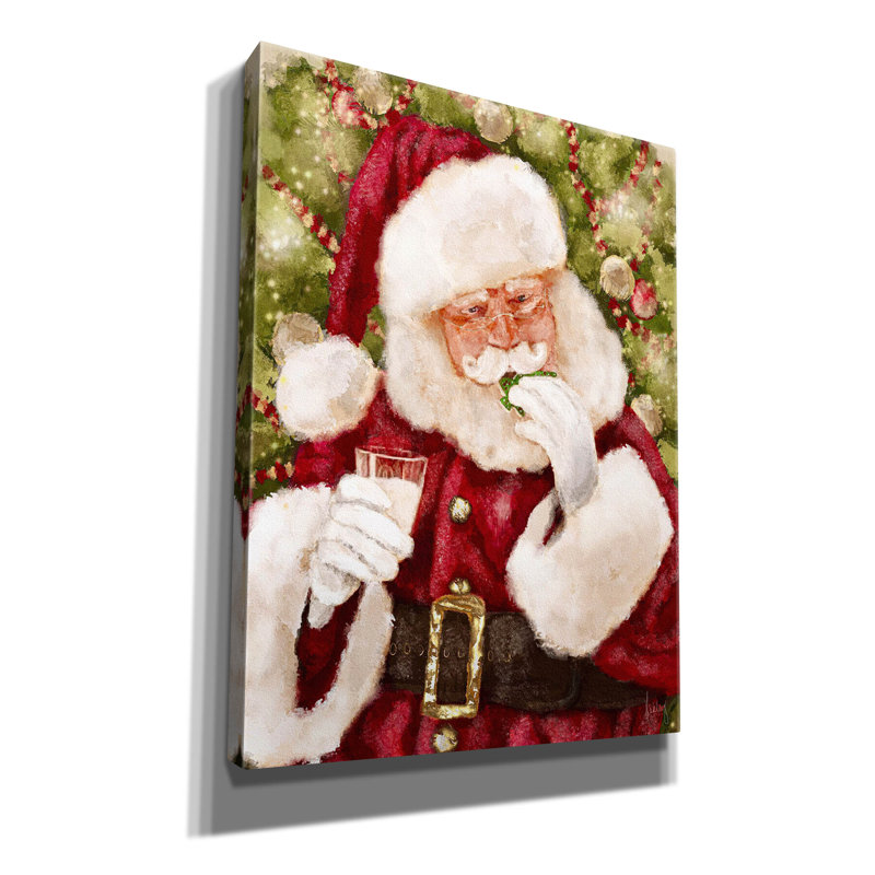 «Cookies For Santa» par Ashley Bradley, art mural sur toile, H 16 po x l 12 po x P 0,75 po