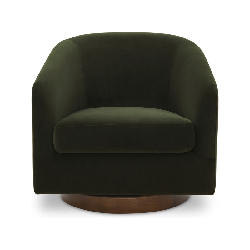 OSCY SWIVEL CHAIR VEGAN SHEARLING WHITE, Dark Green