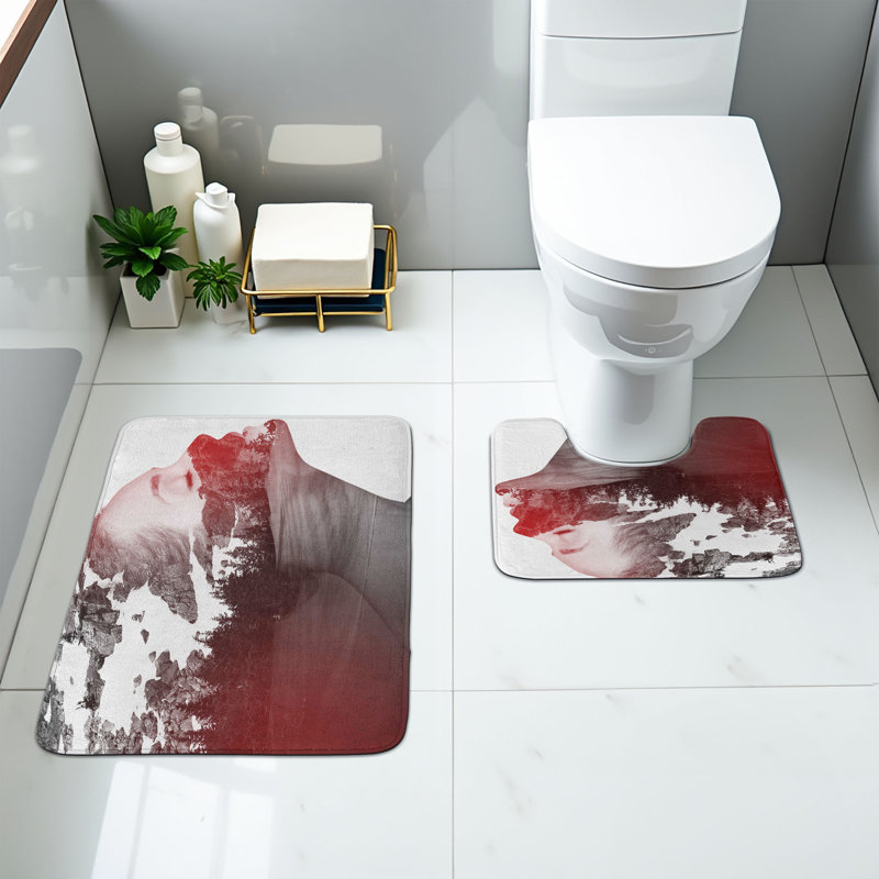  Ensemble de 2 tapis de salle de bain Modern