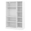 Armoire contemporaine à 3 portes avec tablettes, blanc - garde-robe Grace avec tablettes et option de rangement