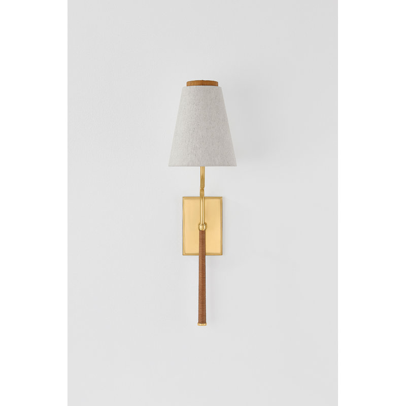 Sullivan Wall Sconce in Aged Brass by Cortney Bishop
