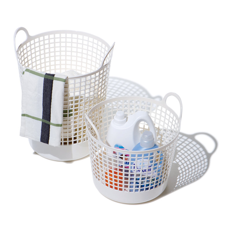 Ensemble de 2 paniers à linge Like-it, H 14,76 po x l 16,14 po x P 14,57 po, Bleu menthe