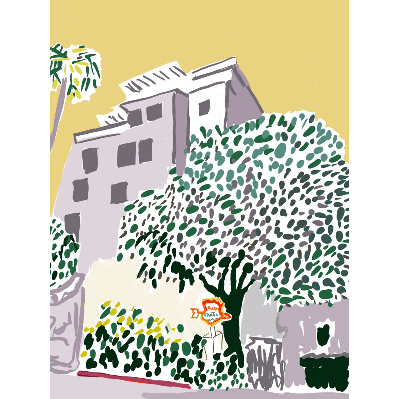 Chateau Marmont Print by Deborah Blum, 24" W x 32" H
